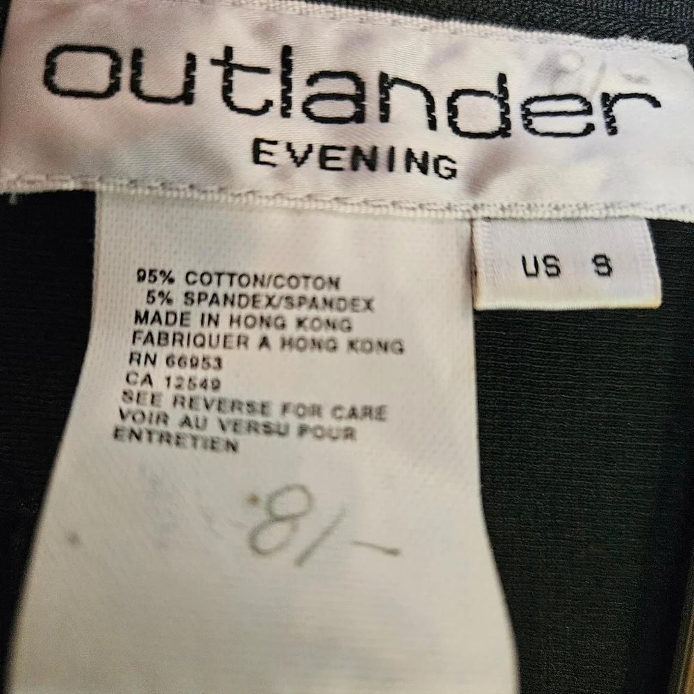 Outlander Evening Formal Black Beaded black dress sz S - Picture 4 of 7